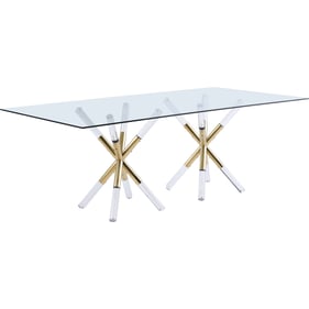 Meridian Furniture Mercury Gold Rectangle Dining Table