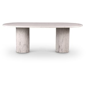 Meridian Furniture Messina White Marble Dining Table