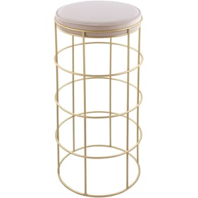 Meridian Furniture Rebar Cream Velvet Bar Stool