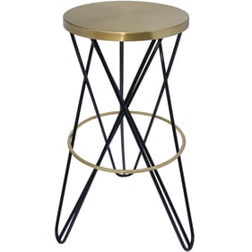 Meridian Furniture Mercury Black Gold Bar Stool