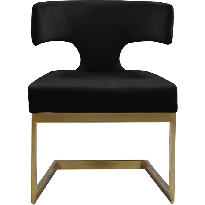 Meridian Furniture Alexandra Black Velvet Dining Chair MRD-953BLACK-C