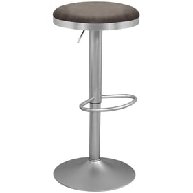 Meridian Furniture Brody Grey Silver Adjustable Stool