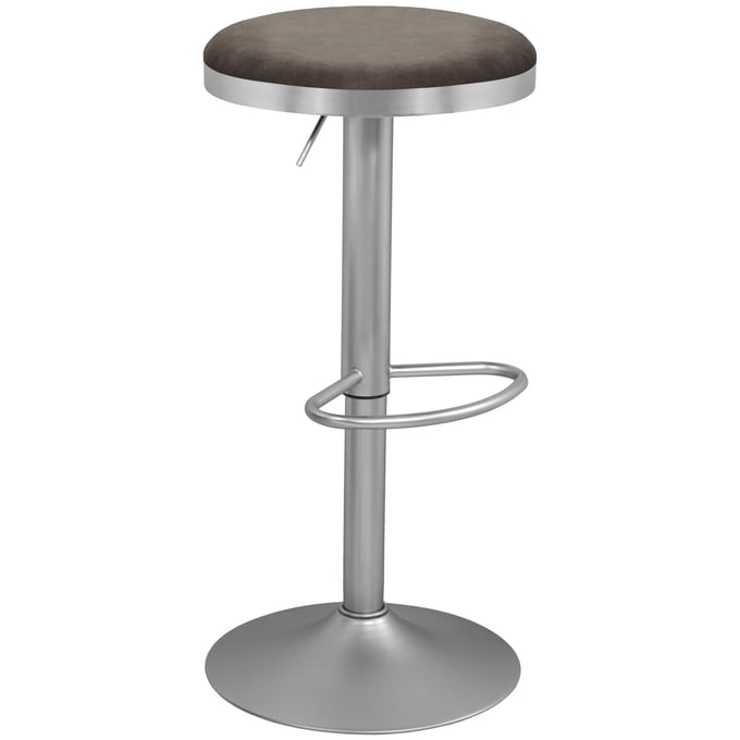 Meridian Furniture Brody Grey Silver Adjustable Stool MRD-956GREY-C