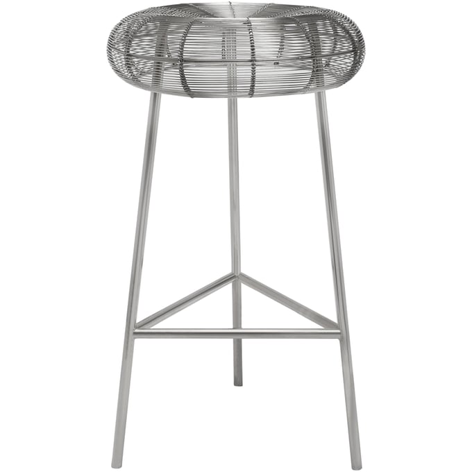 Meridian Furniture Tuscany Silver Counter Height Stool MRD-963SILVER