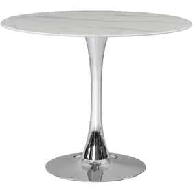 Meridian Furniture Tulip Chrome 36 Inch Dining Table