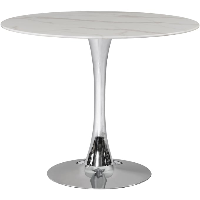 Meridian Furniture Tulip Chrome 36 Inch Dining Table MRD-972-T