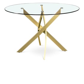 Meridian Furniture Xander Brushed Gold Dining Table