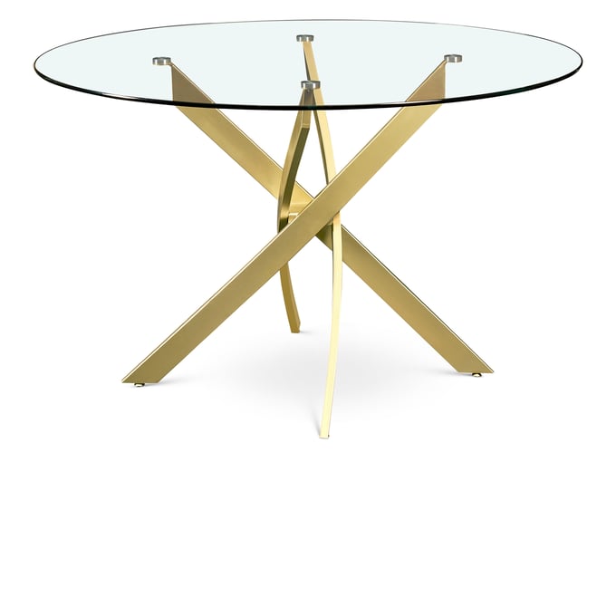 Meridian Furniture Xander Brushed Gold Dining Table MRD-984-T