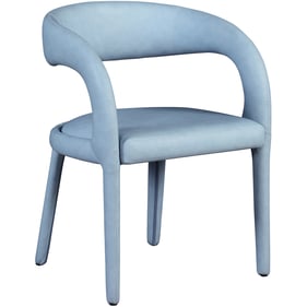 Meridian Furniture Sylvester Light Blue Vegan Leather Dining Chair