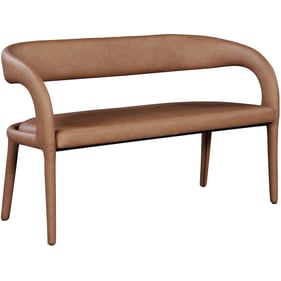 Meridian Furniture Sylvester Brown Vegan Leather Bench