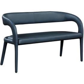 Meridian Furniture Sylvester Navy Vegan Leather Bench