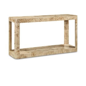 Meridian Furniture Reeves Natural Burl Wood Console Table