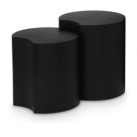 Meridian Furniture Dimple Black 2pc End Table