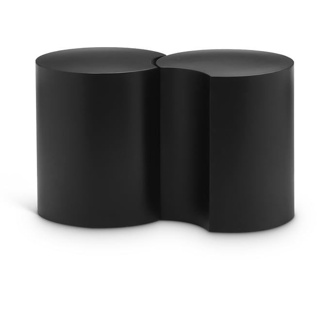 Meridian Furniture Dimple Black Round 2pc End Table MRD-99081BLACK-2D