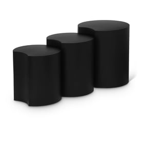 Meridian Furniture Dimple Black 3pc End Table