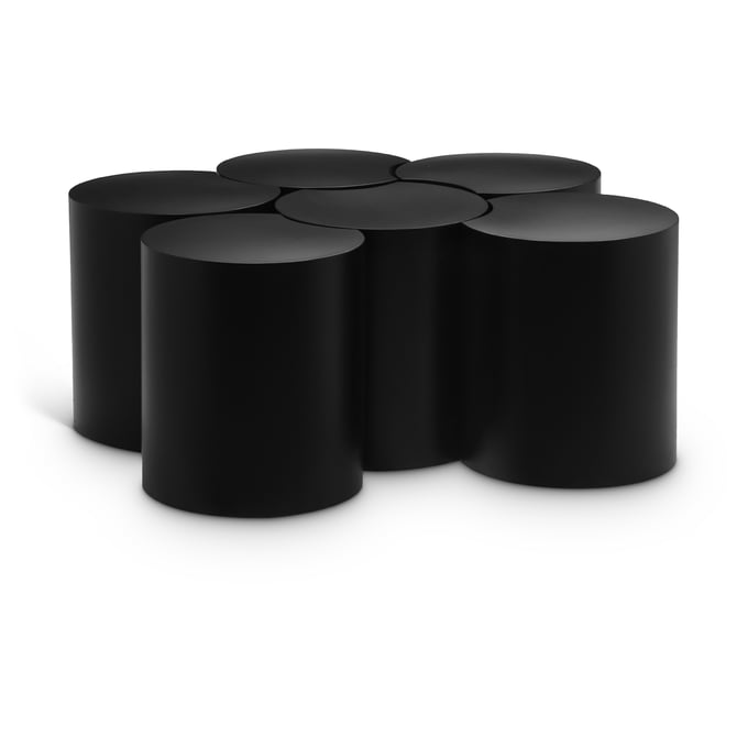 Meridian Furniture Dimple Black Round 6pc Coffee Table MRD-99081BLACK-6B