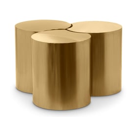 Meridian Furniture Dimple Gold Modular 3pc Coffee Table