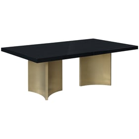 Meridian Furniture Immerse Black Brushed Gold Dining Table