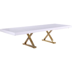 Meridian Furniture Excel White Gold Extendable Dining Table