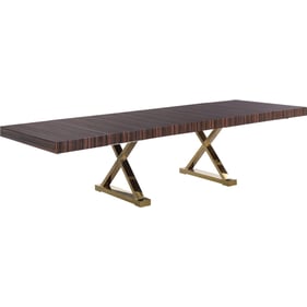 Meridian Furniture Excel Brown Gold Dining Table