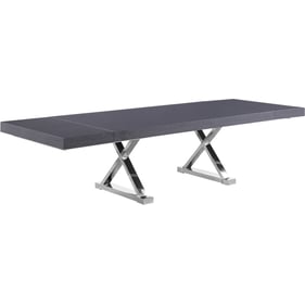 Meridian Furniture Excel Grey Chrome Dining Table