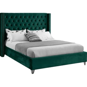 Meridian Furniture Aiden Green Velvet King Bed