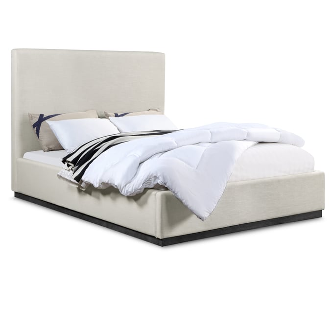 Meridian Furniture Alfie Beige Fabric Queen Bed MRD-ALFIEBEIGE-Q