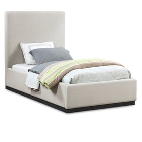 Meridian Furniture Alfie Beige Fabric Twin Bed