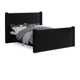 Meridian Furniture Elias Black Velvet Full Poster Bed