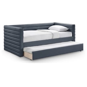 Meridian Furniture Beverly Navy Vegan Leather Twin Daybed