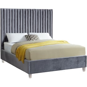 Design Edge Marulan  Grey Velvet King Bed