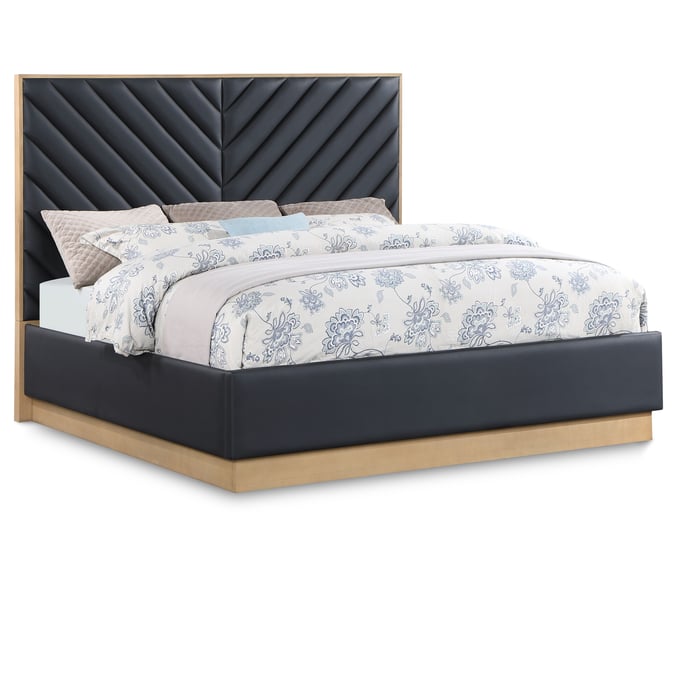 Meridian Furniture Casa Black Vegan Leather King Bed MRD-CASABLACK-K