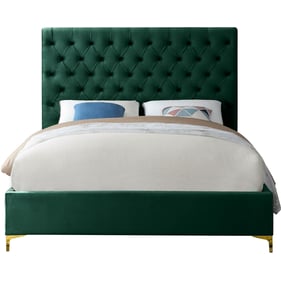 Meridian Furniture Cruz Green Velvet King Bed