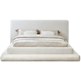 Meridian Furniture Dane Cream Fabric King Bed