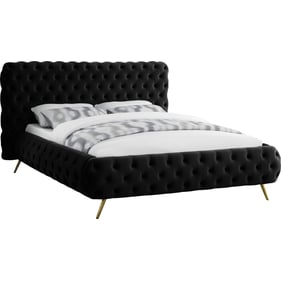 Meridian Furniture Delano Black Velvet King Bed