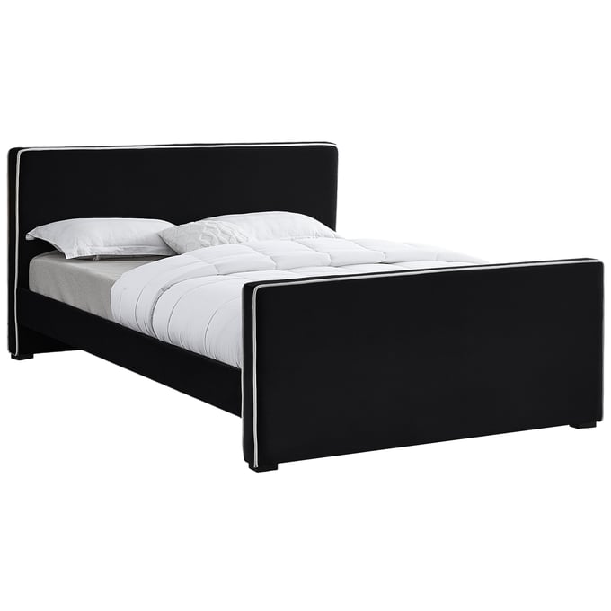 Meridian Furniture Dillard Black Velvet Full Bed MRD-DILLARDBLACK-F