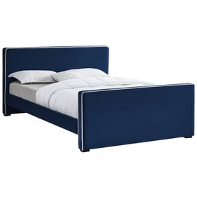 Meridian Furniture Dillard Navy Velvet Full Bed