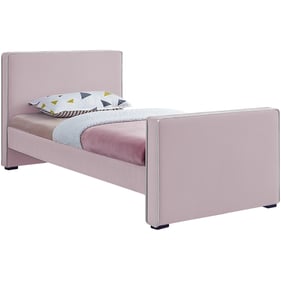 Meridian Furniture Dillard Pink Velvet Twin Bed