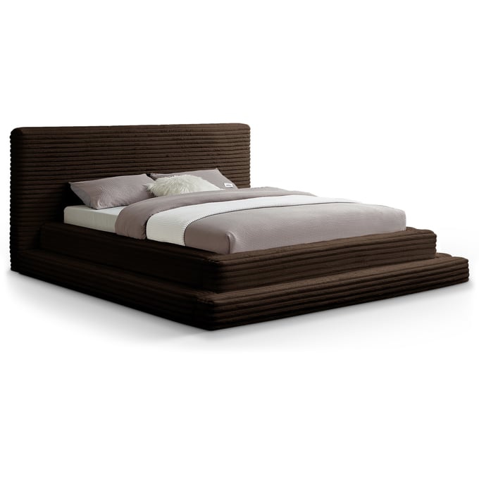 Meridian Furniture Drew Brown Fabric Queen Platform Bed MRD-DREWBROWN-Q