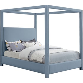 Meridian Furniture Emerson Sky Blue Queen Bed