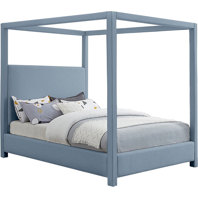 Meridian Furniture Emerson Sky Blue Queen Bed MRD-EMERSONSKYBLU-Q