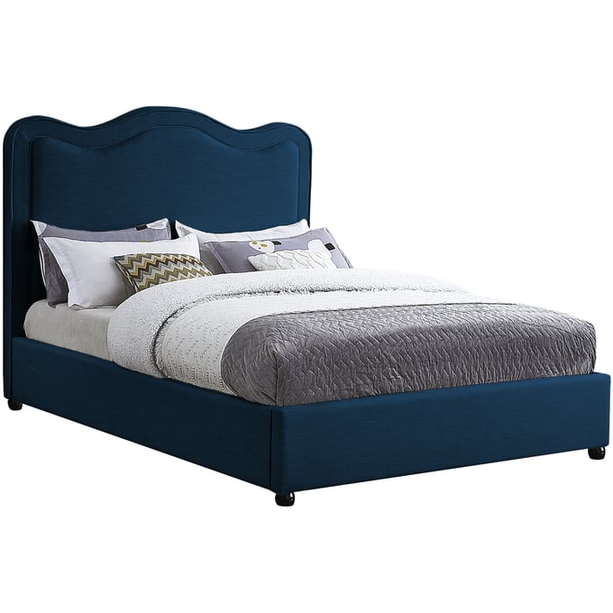 Meridian Furniture Felix Navy Fabric Full Bed MRD-FELIXNAVY-F