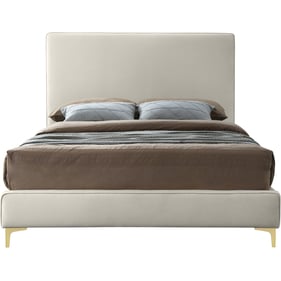 Meridian Furniture Geri Cream Velvet Queen Bed