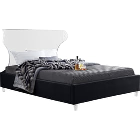 Meridian Furniture Ghost Black Velvet King Bed