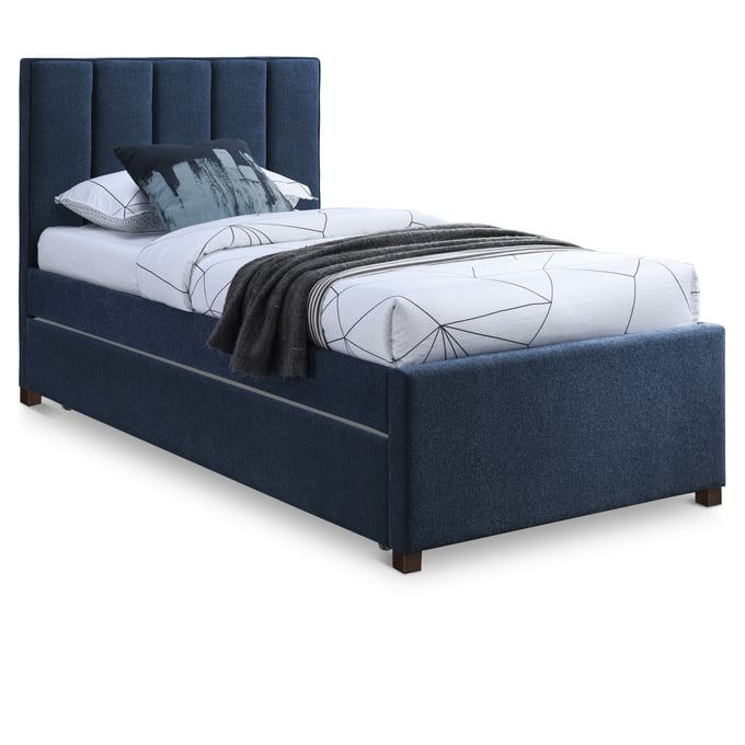 Meridian Furniture Harper Navy Twin Trundle Bed MRD-HARPERNAVY-T