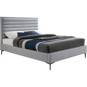 Meridian Furniture Hunter Grey Linen Queen Bed