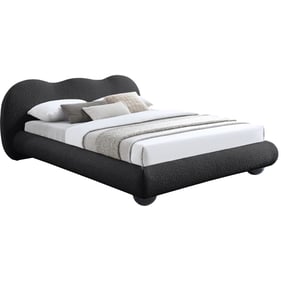 Meridian Furniture Hyde Black Boucle Fabric Queen Platform Bed