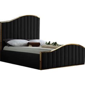 Meridian Furniture Jolie Black Velvet Queen Bed