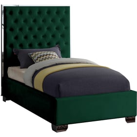 Meridian Furniture Lexi Green Velvet Twin Bed