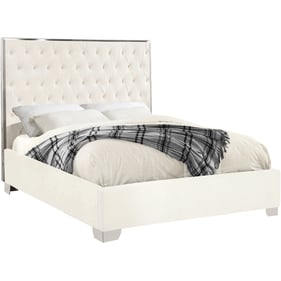 Design Edge Valley Heights  White Velvet King Bed